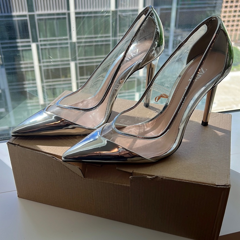 Zara Silver Heels